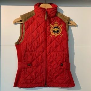 Ralph Lauren Sport Red Equestrian Vest (Size XS)